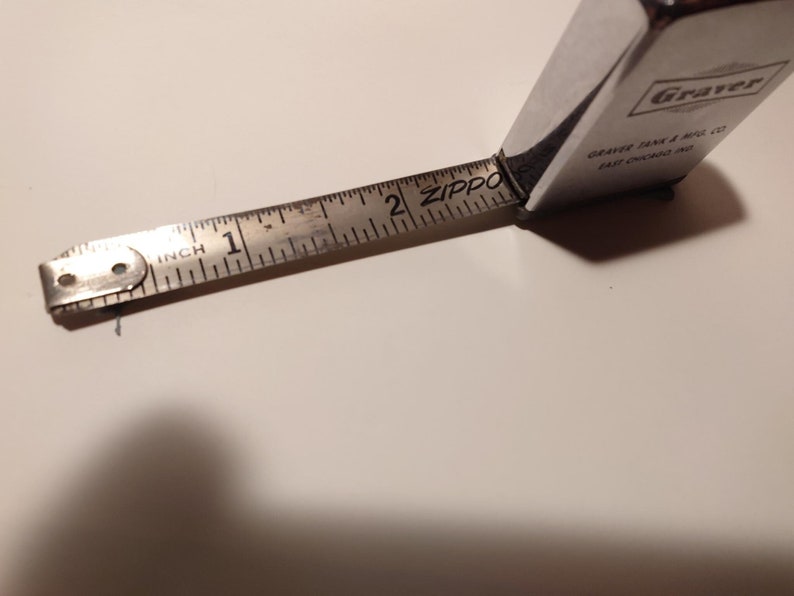 Vintage 60's Zippo Steel Pocket Tape Measure / Rule Etsy