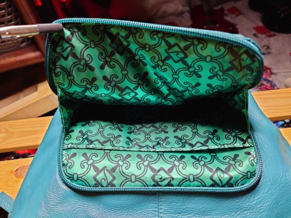 Vintage Stone Mountain Leather Purse Handbag Green