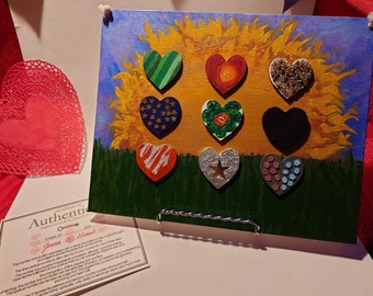 The "9 Hearts" Collection - Original Mixed Media 3D Heartwork