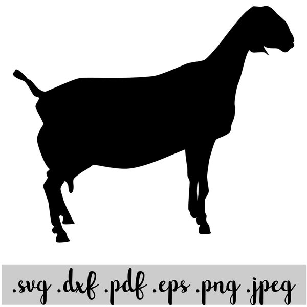 Nubian Goat SVG Instant Download