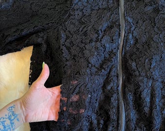 Chaqueta bomber de encaje, chaqueta floral, chaqueta con estampado de flores