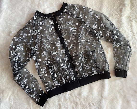 Mesh floral jacket sale