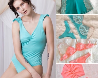 LIQUIDACIÓN Tanga, botín y bralette de bambú