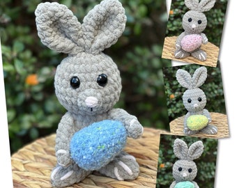 Crochet Bunny with Easter Egg