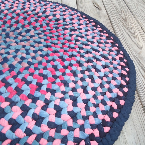 Denim Braided Rug Etsy