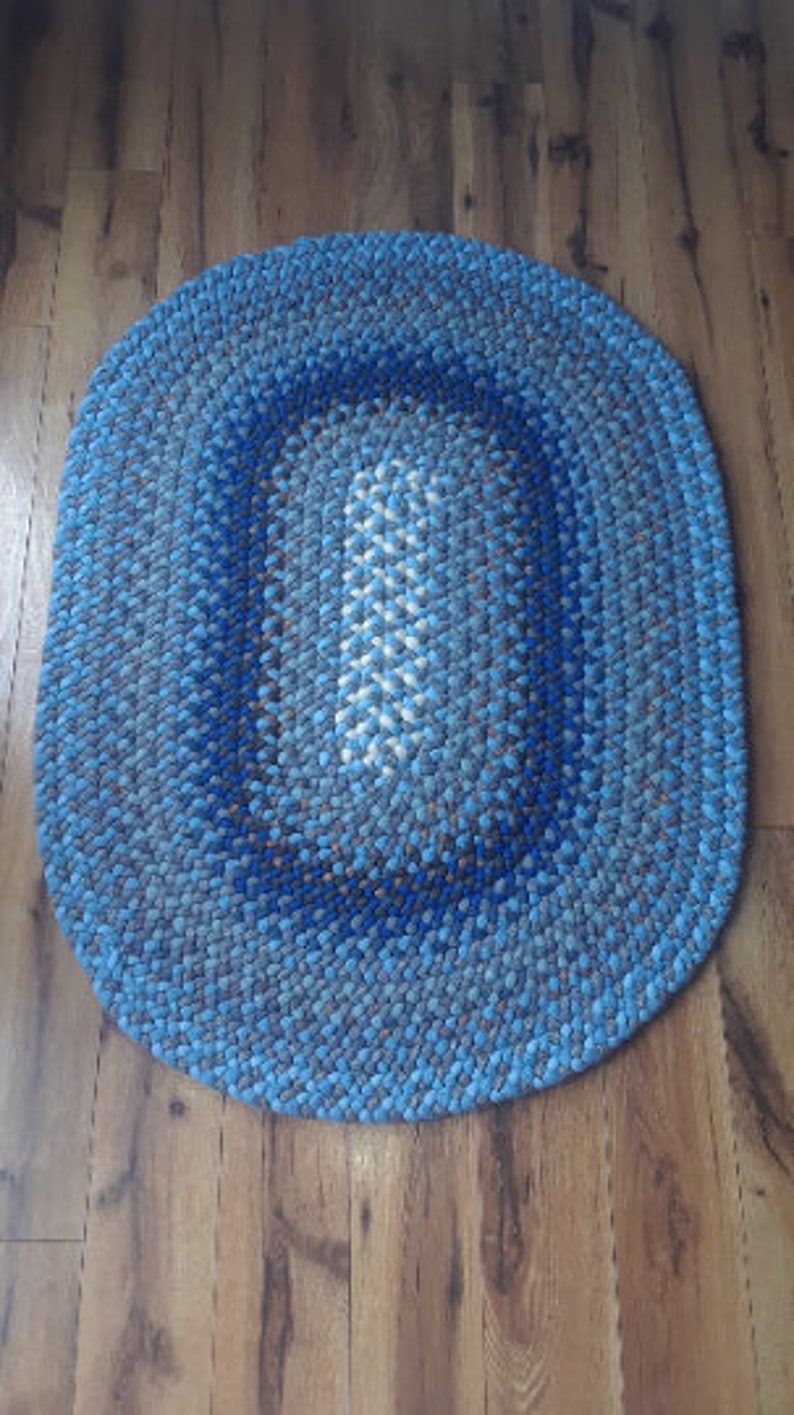 Custom Order Oval Braided Wool Rug Etsy