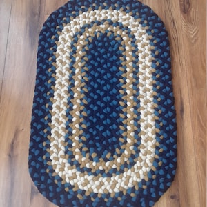 Custom Order Oval Braided Wool Rug