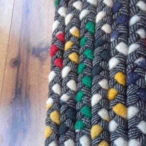 Multi-colored Rectangular Braided Wool Rug - Etsy