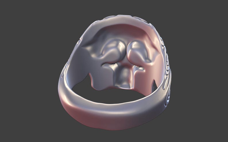 Scrollwork Skull Ring STL 3D Model for Casting – Ornate Gothic Skull ...