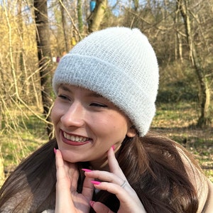 Winter Soft And Warm Hat, Beanie For Women, Gift For Mom Hat, Gift For Her, Gifts For Wife, Hand knit beret, M/L Hat, Handmade accessories,
