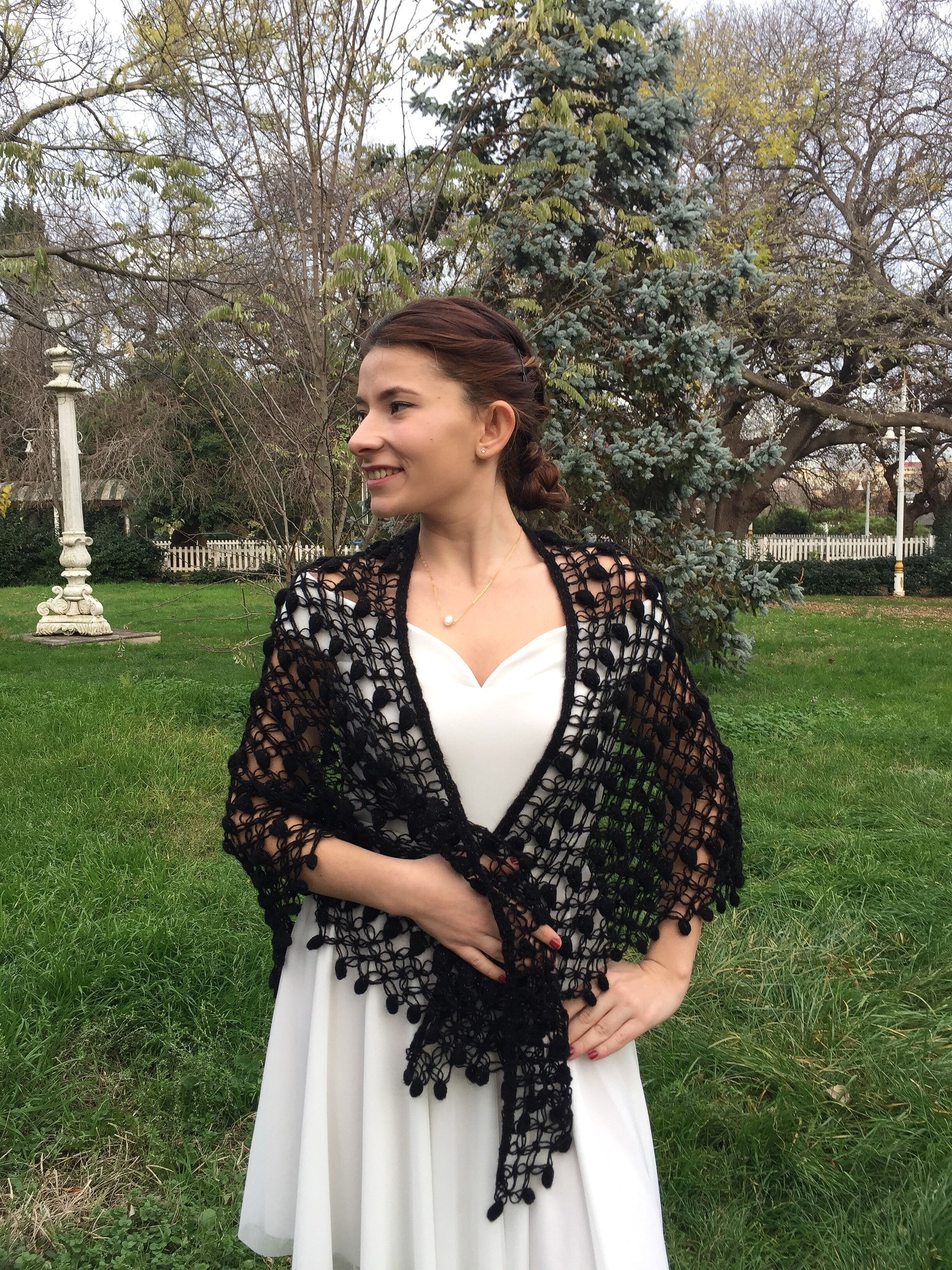 shawl winter wedding