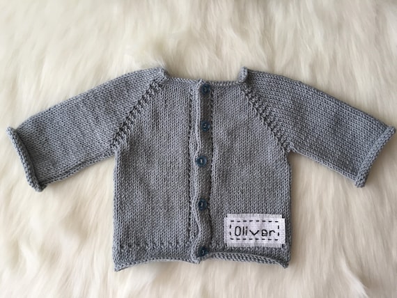 grey newborn cardigan