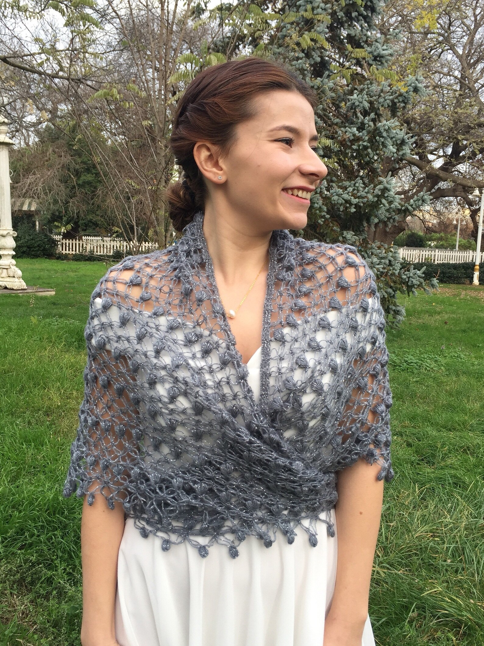 shawl winter wedding