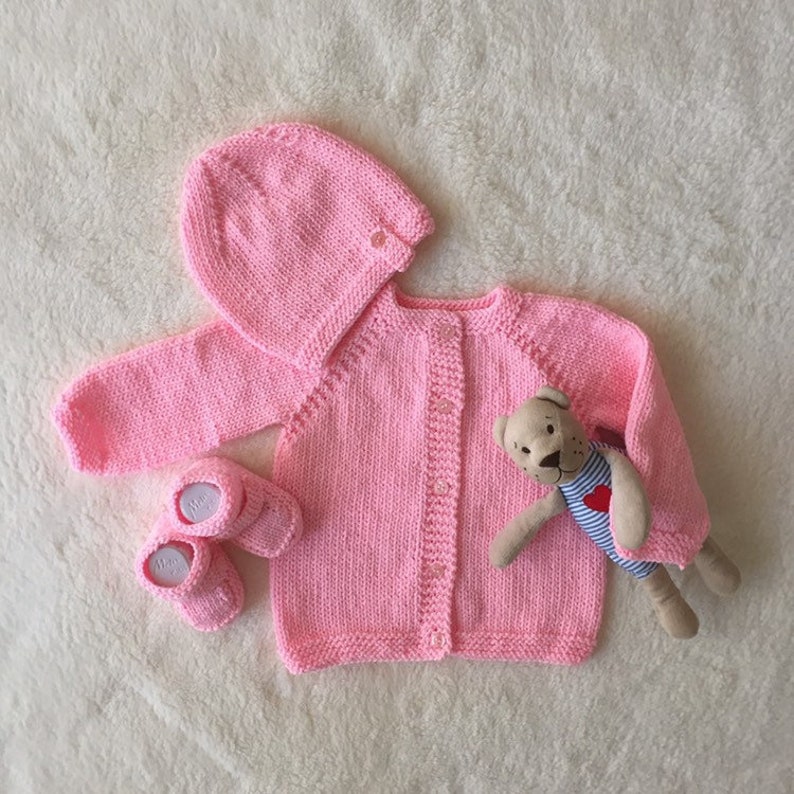 Unisex Baby Cardigan Set, Knit Cardigan Boy, Knit Baby Jacket, Crochet ...