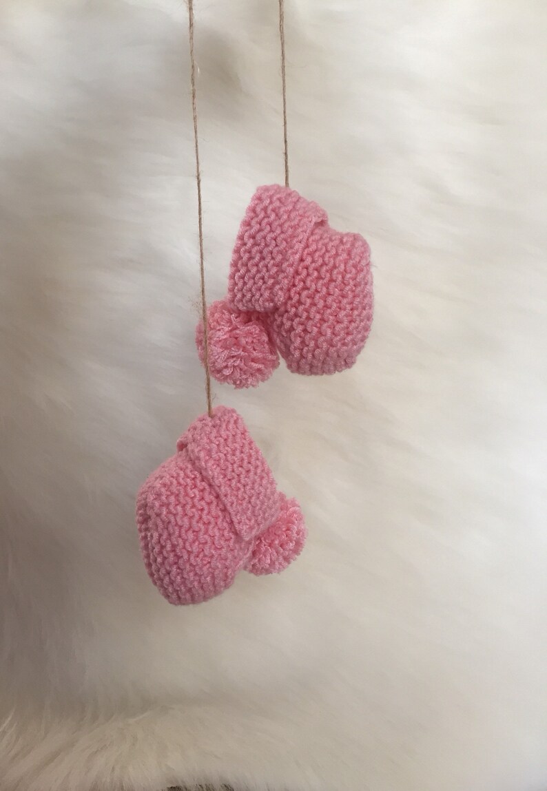 Newborn Booties, Baby Hospital Hat, Pompom Baby Shoes, Baby Ankle Booties, Newborn Girl Hat, Newborn Pompom Shoes, Hospital Outfit image 6