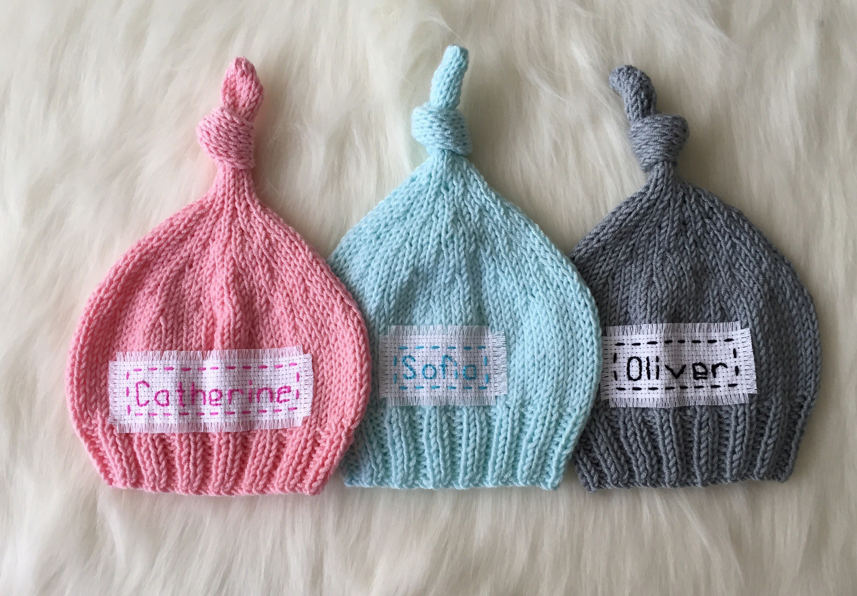 Personalized Baby Hat Knot Hat Newborn Girl Newborn Beanie Etsy