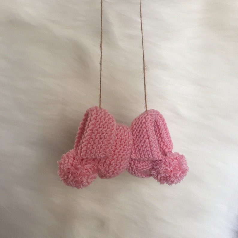 Newborn Booties, Baby Hospital Hat, Pompom Baby Shoes, Baby Ankle Booties, Newborn Girl Hat, Newborn Pompom Shoes, Hospital Outfit image 3