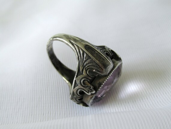 Compelling Vintage Victorian Gothic Silver and Fa… - image 8