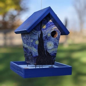 Van Gogh Starry Night Bird Feeder