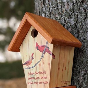 Cardinal Memorial Birdhouse