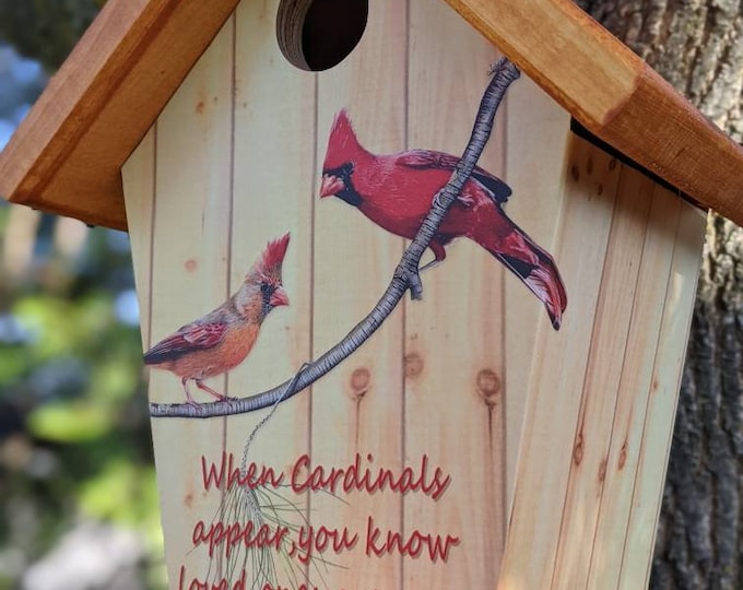 Cardinal Birdhouse - Etsy