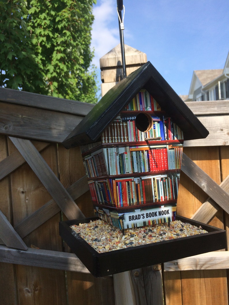 Book Crazy Bird Feeder Etsy