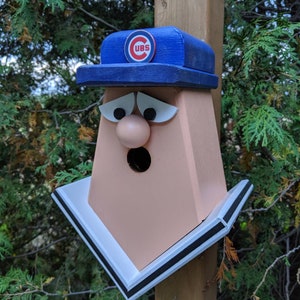 Chicago Cubs Baseball Player Birdhouse