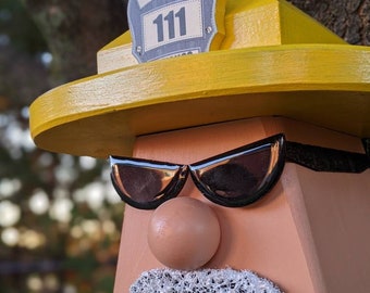 Personalized Firefighter Birdhouse