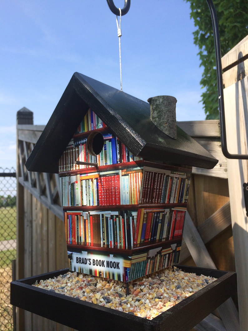 Book Crazy Bird Feeder Etsy