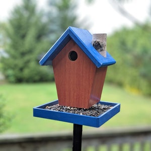 Wood Grain Vinyl Bird Feeder