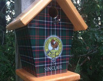 Sinclair clan and tartan Birdhouse