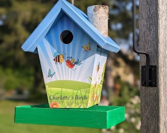 Custom Bird Feeder Personalized beds bees and butterflies