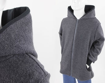 Children's merino wool jacket in grey