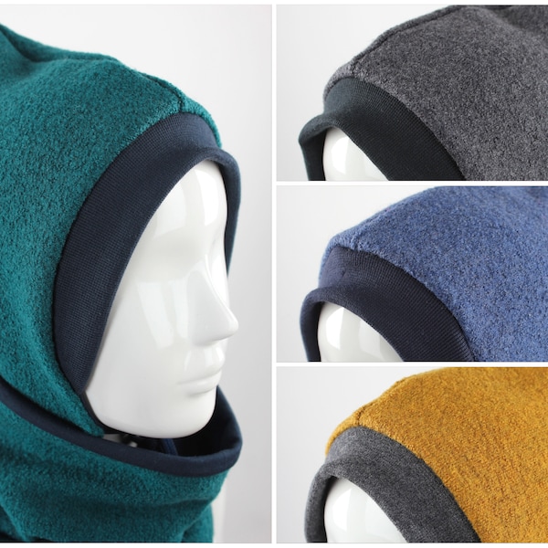 Merino wool hat in different colors, breathable, water and dirt repellent