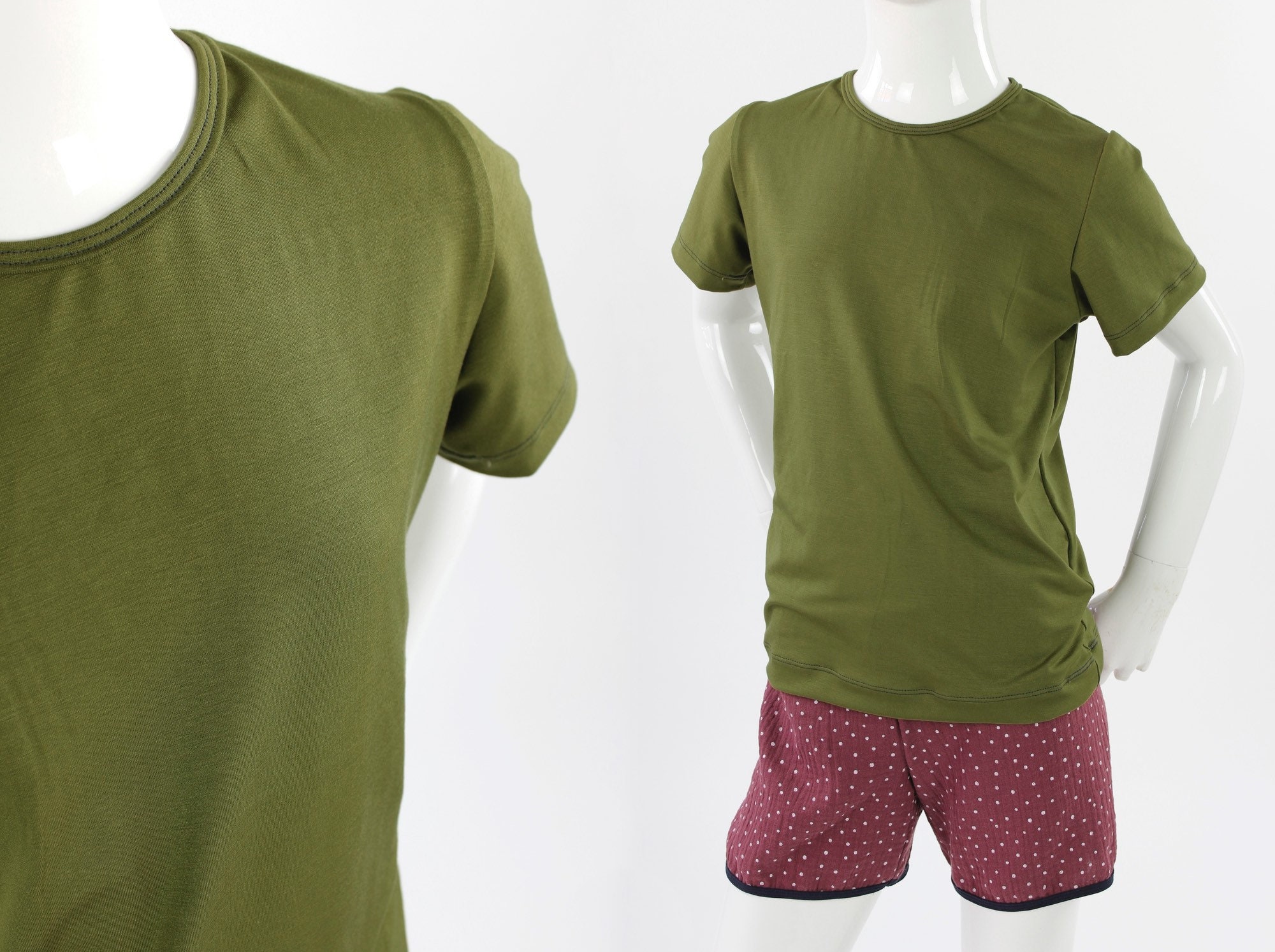 - Bamboo Australia T-shirt Etsy Olive Green Children for