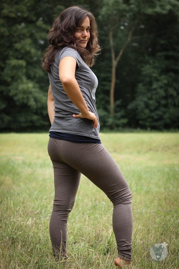 Women's Leggings, S-XL, Mottled Brown -  New Zealand