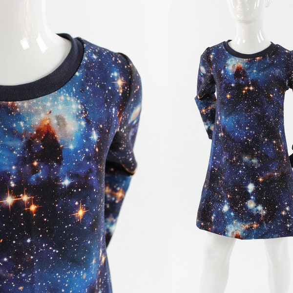 Langarm-Shirtkleid BLUE GALAXY