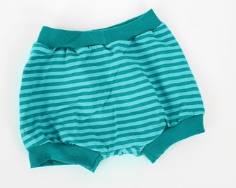 Panties turquoise and petrol striped, approx. 1 to 6 years