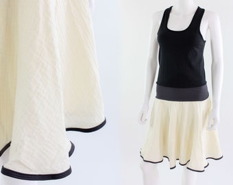 Circle skirt natural white made of organic muslin