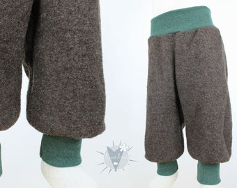 warme Wollhose für Kinder, gemütliche Winterhose aus Wollwalk, Kinderhose aus Schurwolle, wächst lange mit