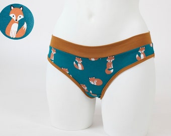 Women's petrol underpants with foxes