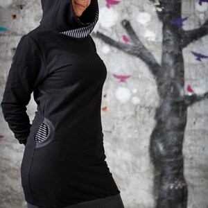 Jumper dress made of high-quality eco-sweat, super comfortable hoodie dress, S-XL image 3