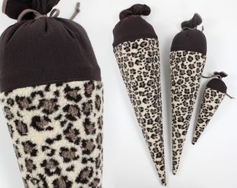 Fluffy Leo candy cone, 85 cm, 70 cm and 35 cm, school cone, sibling candy cone, back-to-school gift