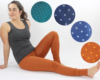 Leggings dotted petrol navy blue orange MULTIPLE COLORS