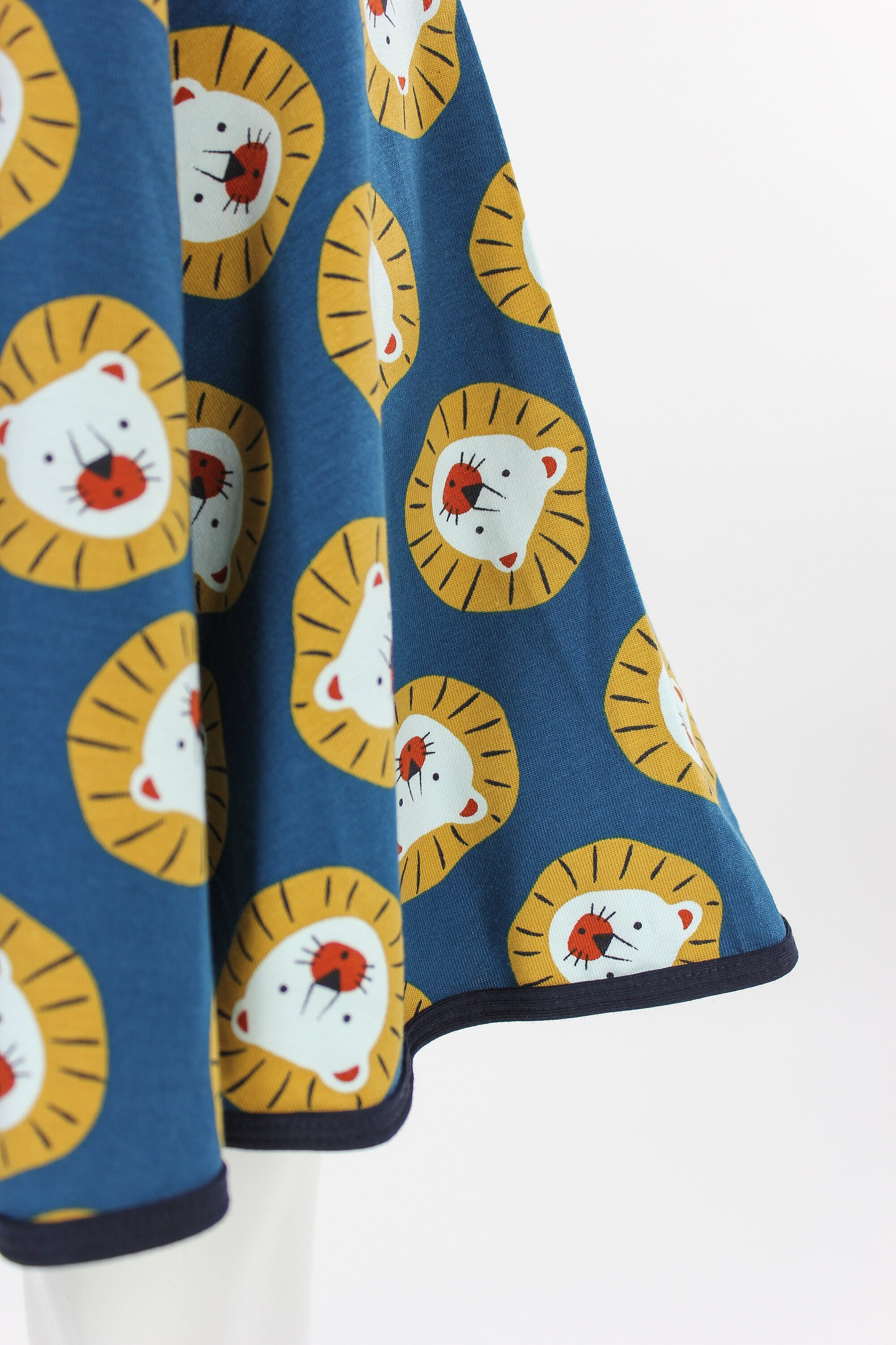 Children's Circle Skirt Petrol With Lions 