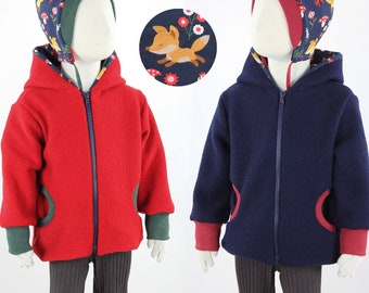 Veste en laine enfant avec renards coccinelles MULTIPLES COULEURS