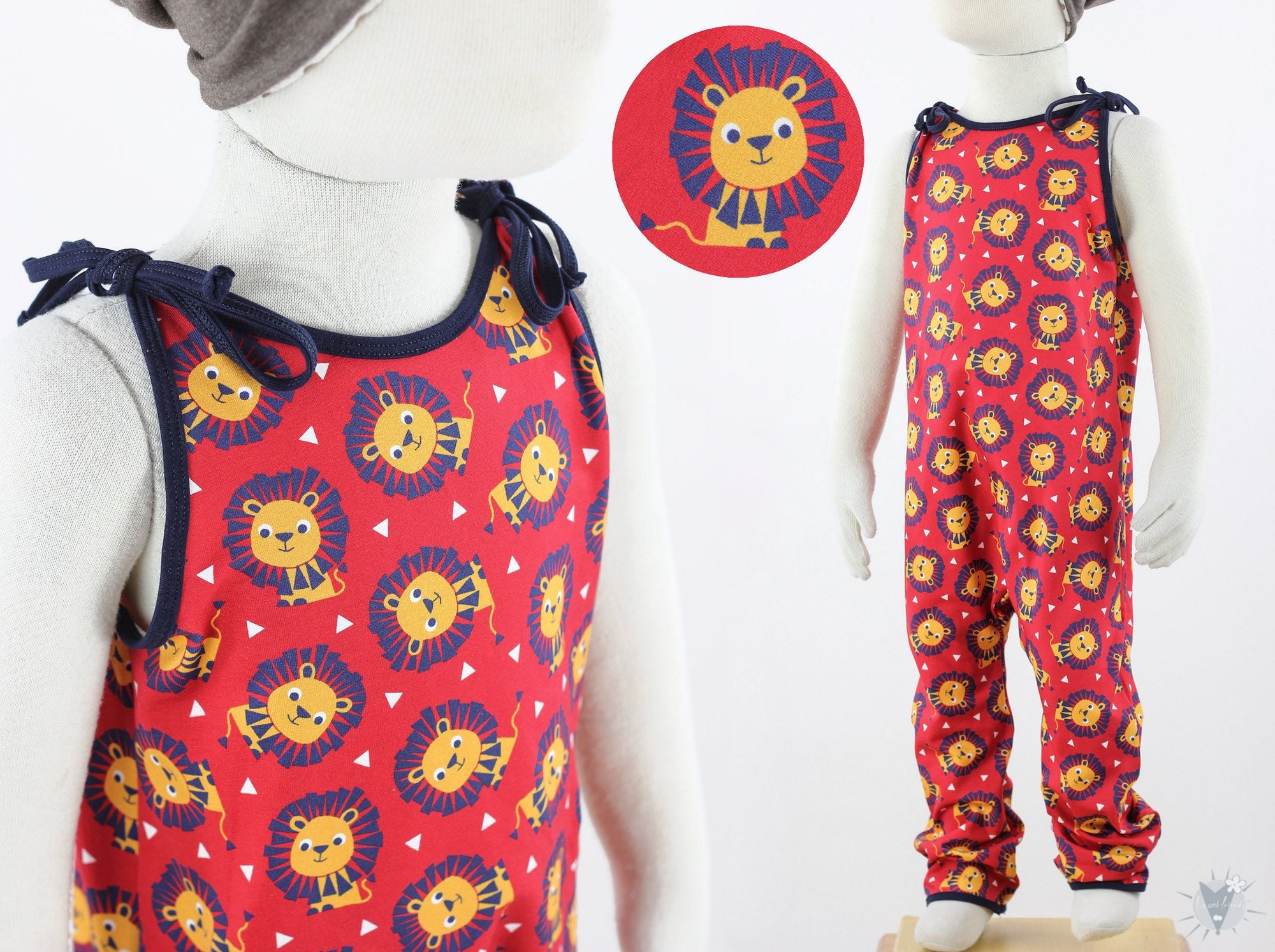 Löwen-Kostüm Für Kinder 110/116 (4–6 Jahre) – Brauner Overall Mit Kapuze & Schwanz, Aus Polyester