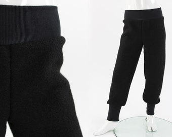 warme Wollhose für Kinder schwarz