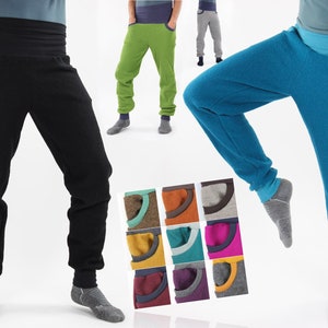 Wool trousers unisex with pockets and waistband SEVERAL COLORS
