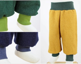 Wool trousers for children yellow dark green navy blue MULTIPLE COLORS